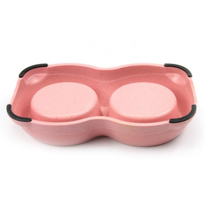 Duurzame dubbel bamboe draagbare hond en kat voedsel kom met de beste prijs 2