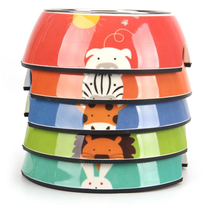 Melamine roestvrij staal Huisdier Kattenvoer Water Draagbare hondenbak 3