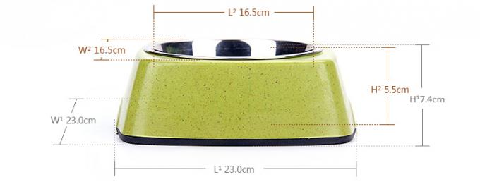 Goede kwaliteit bamboe en roestvrij staal Pure natuurlijke pet&cat&dog voedingsbak 5