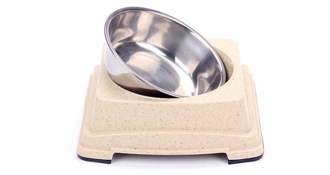 Goedkwaliteit Groothandel Warm verkoop Bamboe Roestvrij staal Hond Puppy Voedingsbeker 2