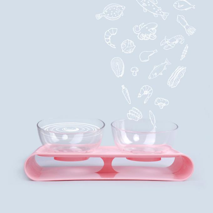 Nieuwe stijl 2-Bowls ABS Eco-vriendelijke diner set voor huisdier voeding Food Bowl 1