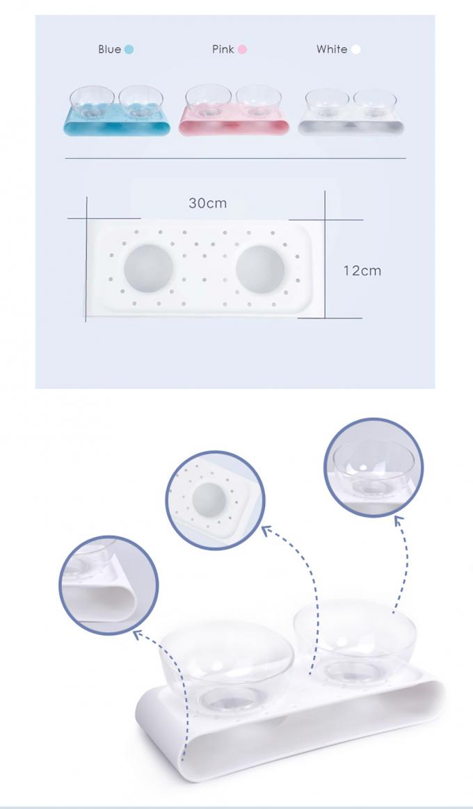 Nieuwe stijl 2-Bowls ABS Eco-vriendelijke diner set voor huisdier voeding Food Bowl 4