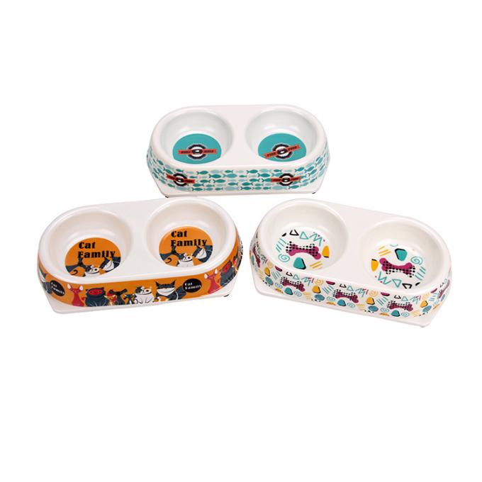 Milieuvriendelijk modeontwerp Dubbele Bio Bamboe Fiber Pet Bowl 1