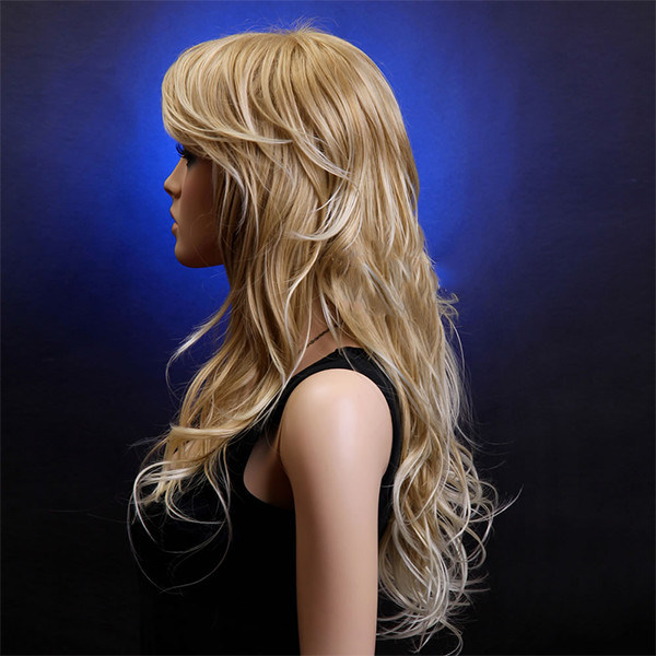 Natural Hairline Full Lace Mensenhaar Peruken Met Bangs / Wet En golvende haarverlengingen abc