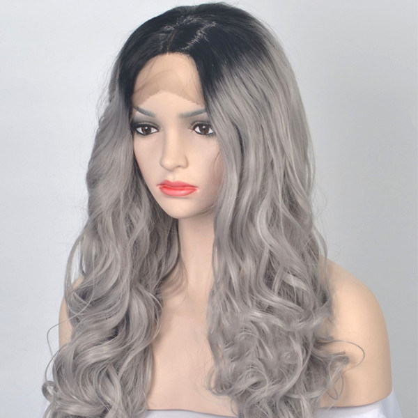 Natural Hairline Full Lace Mensenhaar Peruken Met Bangs / Wet En golvende haarverlengingen abc