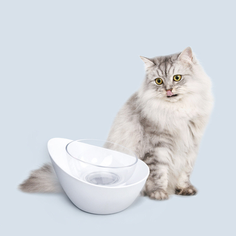 Grondige kattenvoerbakken en brede kattenbak plus niet-glijdende kattenvoerbak