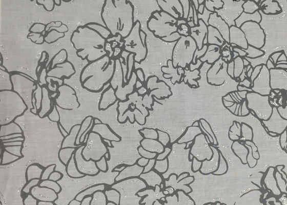 Groen / Wit Bloem / Vlinder Jacquard Stoffen voor stoffering