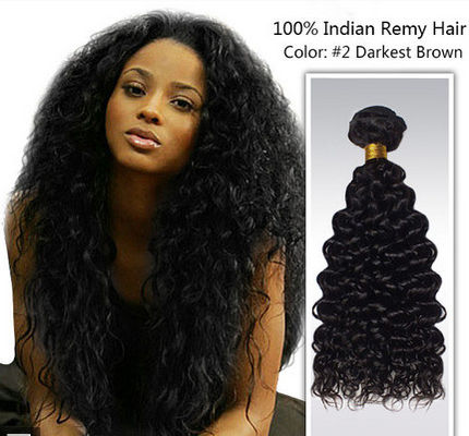 5A Onverwerkte Remy Indian Hair Extensions 12''- 32'', natuurlijk zwart