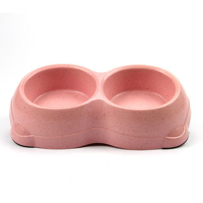 Duurzame dubbel bamboe draagbare hond en kat voedsel kom met de beste prijs