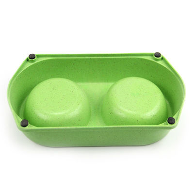 Professionele gemaakte kleurrijke aantrekkelijke bamboe huisdiervoeder kom