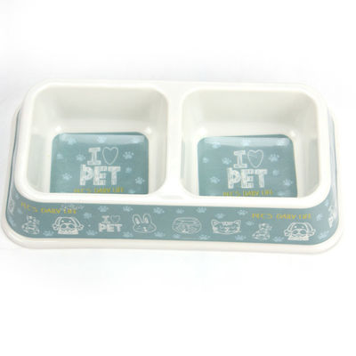 Groothandel Prijs Fabriek Op maat gemaakte dubbele vierkant melamine hond&cat pet bowl