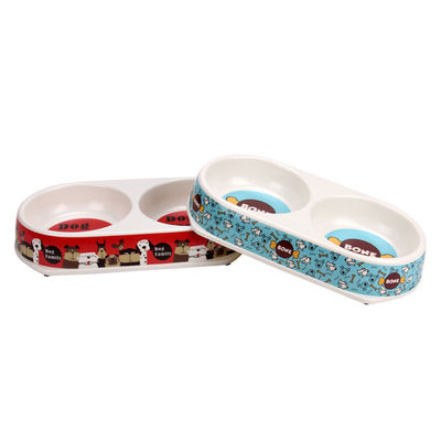 Dubbele melamien antibacteriële hond en kat voedingsbak voor huisdieren