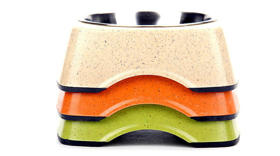 Goede kwaliteit bamboe en roestvrij staal Pure natuurlijke pet&cat&dog voedingsbak