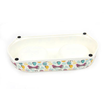 Milieuvriendelijk modeontwerp Dubbele Bio Bamboe Fiber Pet Bowl